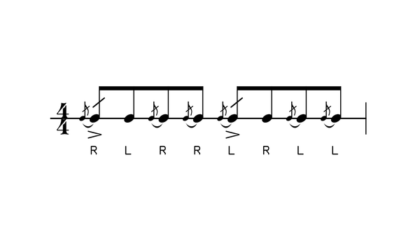 Cheese Chicago drum rudiment notation